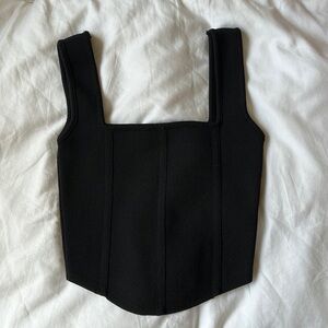 Zara Black Cropped Corset Top